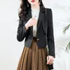 Women's Suits Spring Autumn Fashion Woman Blazer Vintage Crop Blazers Top Chic Elegant Office Wear Suit Outwear Ladies Streetwear Jackets