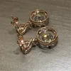 Stud Real 14K guld smycken örhänge kvinnor fina aros mujer oreja rosa örhängen för orecchini 14 k ros bizuteria 230804