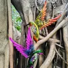 Decoraciones de jardín Metal Colibrí Pájaro Arte de la pared Decoración para el hogar Estatuas decorativas al aire libre Esculturas Miniaturas Adornos Dormitorio