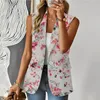 Kvinnors västar 2023 Tryck Kvinnor Coats Casual 3D Digital Tops Female Elegant Street Party Waistcoat Vest Yttre kläder kläder