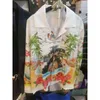 Mäns casual skjortor casablanca 2021SS Hawaiian Cotton Shirt Drop Delivery Apparel Herrkläder Dhu4H