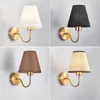 Wandleuchte Moderne LED Innen AmericanStyle Stoff Lampenschirm Nachttischlampe Wohnzimmer Schlafzimmer Dekoration Beleuchtungskörper