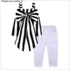 أزياء جديدة للبنات ، تُعرض الأطفال على قمم Big Big Tops+Pants 2pcs مجموعة الأطفال التي تناسب ملابس الطفل