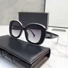 2024 New luxury designer CH9091 Hepburn style white oval sunglasses Same letter glasses leg Sunglasses