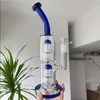 Nova matriz azul perc vidro bongs tubos de água narguilé downstem perc heady vidro dab plataformas petrolíferas