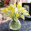 Decorative Flowers & Wreaths Calla Lily Artificial Bouquet Real Touch Fake For Home Wedding Decoration Indoor Bridal Garen Decor