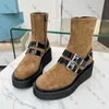 Monolith Stiefel Designer-Schuhe, Nylon-Stiefel, Häkelstiefel, modische Leder-Schnürschuhe mit mittlerem Absatz, Outdoor-Damen-Knöcheltrainer