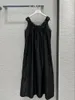 Casual Dresses Women's Original High Quality Lace Patchwork Design Tank Dress End Loose Simple Base Black Nylon
