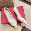 designer hakken slingback pumps Hakken Schoenen Vrouw Designer puntschoen ballet flats kitten heels sandles zwart echt leer hoge hak formele werkpomp geklede schoen