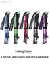 Trekking Poles 5-Section Outdoor Fold Trekking Pole Camping Portable Walking Hiking Stick For Nordic Elderly Telescopic Club Easy Put Into Bag HKD230804