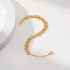 bracelet designer style européen et américain épi de blé grande vente bracelet d'affaires plaqué avec de l'or véritable 18 carats pas facile à décolorer texture dorée ornement de main haut de gamme