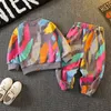 Clothing Sets Toddler Baby Tie Dye Outfits Girls Boys SweatshirtDrawstring Pant Sets 3D Print Children Jogger Set Kids Tracksuit 111 Years 230803