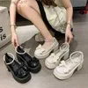 Sukienka buty lolita butów damska japońska platforma dziewcząt czarne obcasy moda Mary Jane Chunky Platform Buty Rola gry sandały damskie Z230804