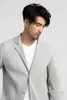 Męskie garnitury Blazery Miyake Blazer Men Pleted Black Suits for Men Stretch Fabric Slim Fit Płaszcz Wysokiej jakości swobodny japoński styl Blazery 230804