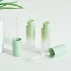 wholesale 4 ml mat vert brillant à lèvres tube rond bouteille vide flacons de brillant à lèvres en plastique baume contenant de l'huile paquet LL