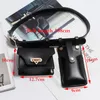 Waist Bags 2PCS Woman Bag Leather Crossbody Chest For Female Fanny Packs Designer Mini Belt Girl Phone Pouch 230804