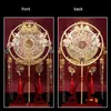 Chinese Stijl Producten Decoratieve Fan Chinese Stijl Bruid Hand Fan Bloem Parel Bruiloft Decoratie Prachtige Luxe Borduurwerk Fan Vintage Stoffen Fan R230804