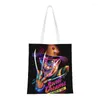 Sacs à provisions Kawaii Welcome To Horror Movies Tote Recycling Halloween Character Canvas Grocery Shoulder Shopper Bag