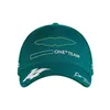 2023 Nuevo F1 Driver Cap Fórmula 1 Equipo de carreras Gorra de béisbol Verde Moda para hombre Gorras curvas Marca de moda Sombrero para el sol bordado