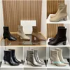 By boots Far Luxury Designer Kraft Nappa Boots Moda Donna Autunno Inverno Pelle di vitello liscia Punta quadrata tacco alto punta corta Stivali lunghi