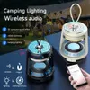 Portable Speakers Portable Camping Outdoor Speaker Wireless Bluetooth5.0 Speaker Powerful Sound Rechargeable Tent Hanging Lamps for Hiking