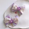 Hair Accessories 2pcs Flower Bows For Girls Cute Princess Clips Mesh Splicing Hairpin School Barrettes Headwear