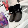 Designer Snow Boots Ankle Boot Women Sheepskin Laureate Flat Casual Shoes Leather Päl Wool Fashion Shoes Soft Winter Warm Plush Size 35-42