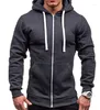 Sweats à capuche pour hommes Sweat à capuche en coton pour homme Casual Half Dome Full Zip Sweat à capuche Vêtements