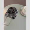Shiny Buling Metallic Fish Scale Sequin Bag Handmade Woven Banquet Beaded Cell Phone Bag Chain Underarm Crossbody 0808