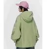 Hommes Vestes Hommes Streetwear À Capuche Veste Coupe-Vent Zipper Up Casual Track Manteau Harajuku Unisexe Y2K À Capuche Vert 230804