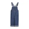 Women's Jeans Loose Fitting Spring And Autumn Wide Leg Denim Straps Retro Female Summer Sling Jumpsuit Pants Versatile Women