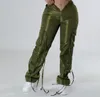 Pantalon femme V avant taille Baggy Pure Color Cargo froncé surdimensionné Traf pantalon XXL mode Streetwear Petite pantalon de survêtement 230803