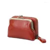 Portafogli Portafoglio da donna in vera pelle Retro Zero Card Bag Coin Wrap Head Layer Stoccaggio in pelle bovina