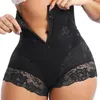 Womens Shapers Hoge Taille Shaper Slipje Sexy Kant Body Met Rits Controle Postpartum Vrouwen Shapewear Butt Lifter Trainer 230803