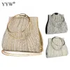 Kvällspåsar SAC En Main Femme Women Circle Ring Purse och Handbag Beaded Women's Shoulder Bag Luxury Designer 230905