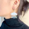 Dangle Earrings Cute Cloud Crystal Raindrop Tassel For Women Vintage Fashion Earring Kawaii Korean Style Acrylic Drop Jewelry