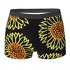 Mutande Intimo giallo girasole Motivo floreale Stampa Maschi Pantaloncini Slip Tinta unita Tronco Sublimazione Taglie forti