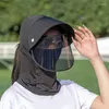 Geniş Memlu Şapkalar Yaz Kadın Yüz Maskesi Güneş Koruyucu Versiyon Şapka Boyun Kapağı Bisiklet Anti-UV Açık Elektrik Katlanabilir