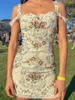 Robes Décontractées Femmes Élégantes Dentelle Florale Garniture Robe Moulante Sans Manches À Épaules Dénudées Avec Design Dos Nu - Parfait Pour Les Fêtes D'été