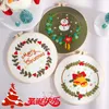 中国のスタイル製品クリスマスリース刺繍diy針のベル鹿雪だるまの初心者向けクロスステッチのためのニードルクラフト