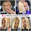 Synthetic Wigs 13x4 Ombre Blonde Short Bob Pixie Cut For Women Human Hair 180 Density Lace Front Wig Peruvian Transparent 230803