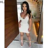 Abiti casual HLJ Mesh Sexy Party Night Birthday Bodycon Dress Women Reggicalze Patchwork Bandage Short Mini Club Outfit