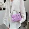 Bolsas de ombro Water Diamond Handheld Bag Feminina Summer New Ladies Celebrity Party plissada Cloud Chain Crossbody