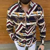 Мужские повседневные рубашки Европейская американская одежда модная рубашка с одним изготовленными кардиганом с длинным рукавом мужчины 4xl 230804