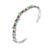 Bracelets de charme Bracelet Honghong Ouvertures irrégulières Multicolore Haute qualité Brillant 3a Couleur Zircon Bracelet Rencontres Cadeaux Boutique Accessoires