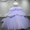 Lilas lavande robe de bal Quinceanera robes chérie perlée Tulle jupe à lacets Corset vestidos de quinceaneras 2024