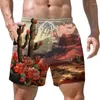 Shorts pour hommes été Cactus impression 3D plage hawaïenne fête maillot de bain mode décontracté