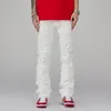 Męskie dżinsy styl klimatyczny Red Streetwear Hip Hop Men Grunge dżinsy spodnie Y2K Ubrania Kobiety proste bawełniane spodnie Vetement Homme 230804