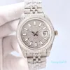 Diamantuhr für Herren, automatische mechanische Designer-Uhren, wasserdicht, 41 mm, Saphir-Damen-Business-Armbanduhr mit diamantbesetztem Stahlarmband