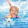 Sand Play Water Fun Baby Bath Toys Spray Water Shower Bathing Toys for Kids Electric Whale Bath Ball with Light Music LED Light Toys ool Bathtub Toy 230803